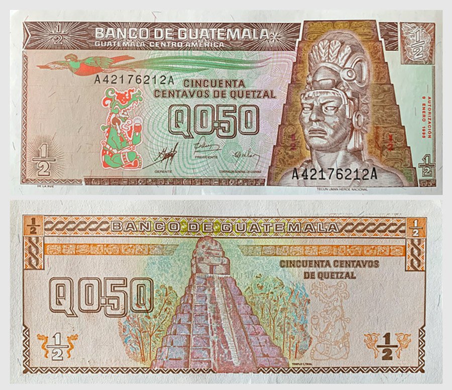 Guatemala Quetzal_banknote_2_sides