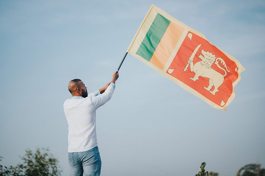 Sri Lanka Flag with lion