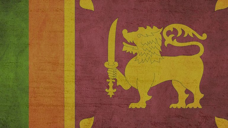 Sri Lanka flag and lion